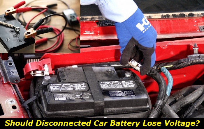 disconnected car battery losing voltage
